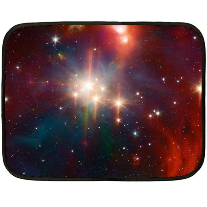 Astrology Astronomical Cluster Galaxy Nebula Two Sides Fleece Blanket (Mini)