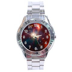 Astrology Astronomical Cluster Galaxy Nebula Stainless Steel Analogue Watch by Jancukart