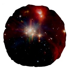 Astrology Astronomical Cluster Galaxy Nebula Large 18  Premium Flano Round Cushions by Jancukart