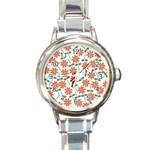 Bloom Blossom Botanical Round Italian Charm Watch Front