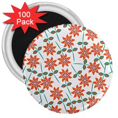 Bloom Blossom Botanical 3  Magnets (100 Pack)