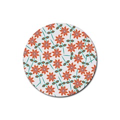 Bloom Blossom Botanical Rubber Coaster (round)