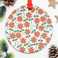 Bloom Blossom Botanical Round Ornament (two Sides)