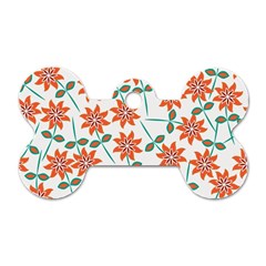 Bloom Blossom Botanical Dog Tag Bone (two Sides)