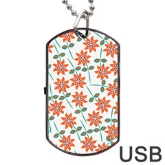 Bloom Blossom Botanical Dog Tag Usb Flash (two Sides)