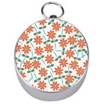 Bloom Blossom Botanical Silver Compasses Front