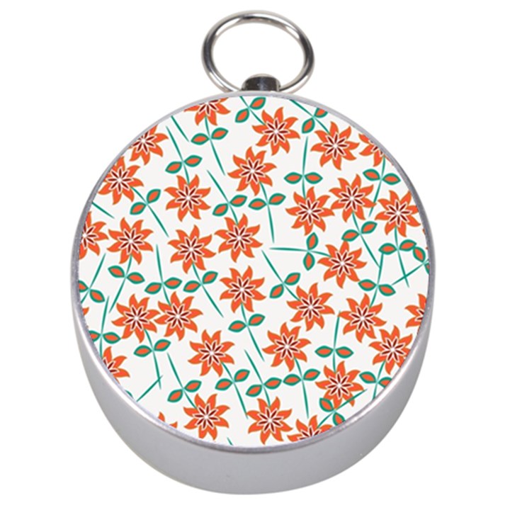 Bloom Blossom Botanical Silver Compasses