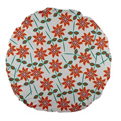 Bloom Blossom Botanical Large 18  Premium Flano Round Cushions