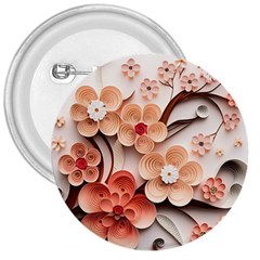 Sakura Flowers Flower Pink Blossom Spring 3  Buttons