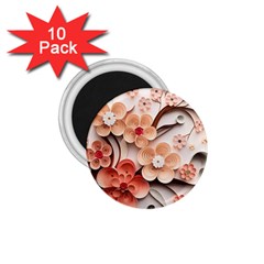 Sakura Flowers Flower Pink Blossom Spring 1 75  Magnets (10 Pack) 