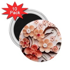 Sakura Flowers Flower Pink Blossom Spring 2.25  Magnets (10 pack) 