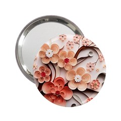 Sakura Flowers Flower Pink Blossom Spring 2 25  Handbag Mirrors