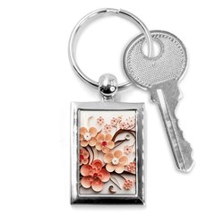 Sakura Flowers Flower Pink Blossom Spring Key Chain (Rectangle)