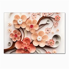 Sakura Flowers Flower Pink Blossom Spring Postcards 5  X 7  (pkg Of 10) by Jancukart