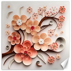 Sakura Flowers Flower Pink Blossom Spring Canvas 20  X 20 