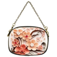 Sakura Flowers Flower Pink Blossom Spring Chain Purse (one Side)