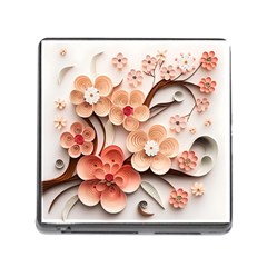 Sakura Flowers Flower Pink Blossom Spring Memory Card Reader (square 5 Slot)