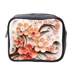 Sakura Flowers Flower Pink Blossom Spring Mini Toiletries Bag (two Sides)