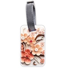 Sakura Flowers Flower Pink Blossom Spring Luggage Tag (two Sides)