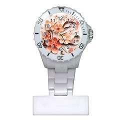 Sakura Flowers Flower Pink Blossom Spring Plastic Nurses Watch