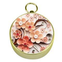 Sakura Flowers Flower Pink Blossom Spring Gold Compasses