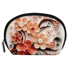 Sakura Flowers Flower Pink Blossom Spring Accessory Pouch (large) by Jancukart