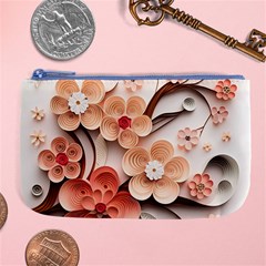 Sakura Flowers Flower Pink Blossom Spring Large Coin Purse