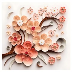 Sakura Flowers Flower Pink Blossom Spring Wooden Puzzle Square