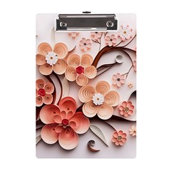 Sakura Flowers Flower Pink Blossom Spring A5 Acrylic Clipboard by Jancukart