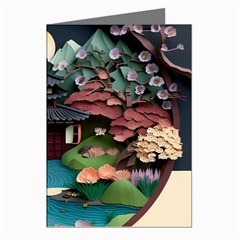 Japanese Garden Flowers Landscape Greeting Cards (pkg Of 8)