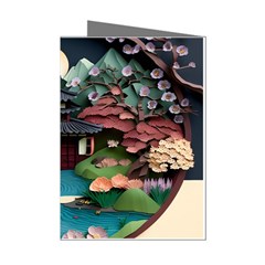 Japanese Garden Flowers Landscape Mini Greeting Cards (pkg Of 8)