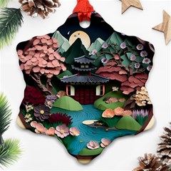 Japanese Garden Flowers Landscape Ornament (snowflake)