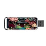 Japanese Garden Flowers Landscape Portable USB Flash (Two Sides) Back