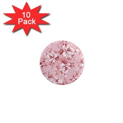 Flower Flowers Floral Flora Naturee Pink Pattern 1  Mini Magnet (10 pack) 