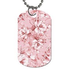 Flower Flowers Floral Flora Naturee Pink Pattern Dog Tag (One Side)