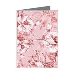 Flower Flowers Floral Flora Naturee Pink Pattern Mini Greeting Card