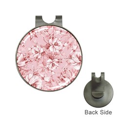 Flower Flowers Floral Flora Naturee Pink Pattern Hat Clips with Golf Markers