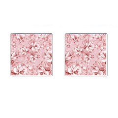 Flower Flowers Floral Flora Naturee Pink Pattern Cufflinks (Square)