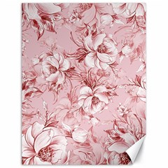 Flower Flowers Floral Flora Naturee Pink Pattern Canvas 18  x 24 