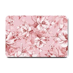 Flower Flowers Floral Flora Naturee Pink Pattern Small Doormat