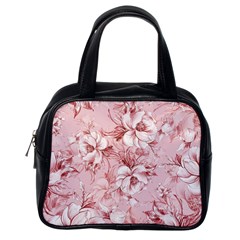 Flower Flowers Floral Flora Naturee Pink Pattern Classic Handbag (One Side)