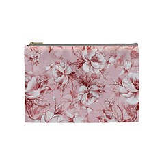 Flower Flowers Floral Flora Naturee Pink Pattern Cosmetic Bag (Medium)