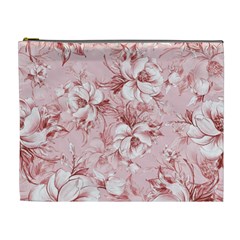 Flower Flowers Floral Flora Naturee Pink Pattern Cosmetic Bag (XL)