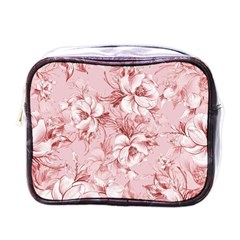 Flower Flowers Floral Flora Naturee Pink Pattern Mini Toiletries Bag (One Side)