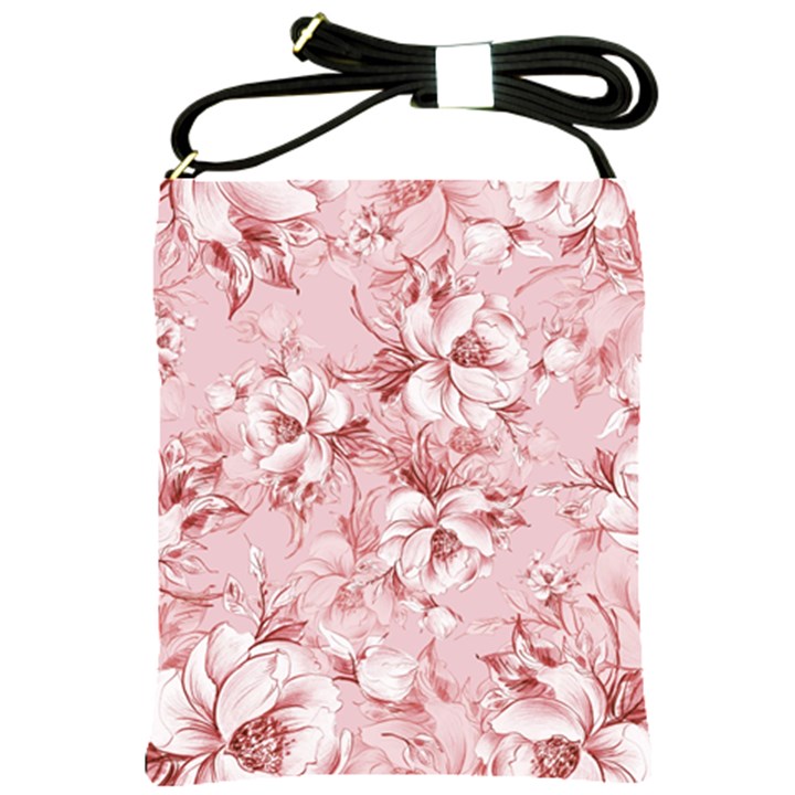 Flower Flowers Floral Flora Naturee Pink Pattern Shoulder Sling Bag