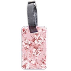 Flower Flowers Floral Flora Naturee Pink Pattern Luggage Tag (two sides)