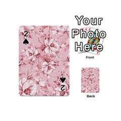 Flower Flowers Floral Flora Naturee Pink Pattern Playing Cards 54 Designs (Mini)