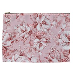 Flower Flowers Floral Flora Naturee Pink Pattern Cosmetic Bag (XXL)