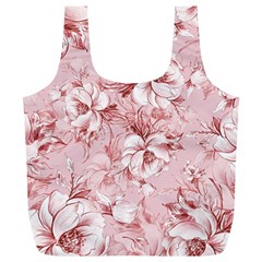 Flower Flowers Floral Flora Naturee Pink Pattern Full Print Recycle Bag (XL)