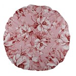 Flower Flowers Floral Flora Naturee Pink Pattern Large 18  Premium Flano Round Cushions Front